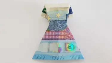 Kleid Aus Einem Geldschein Falten Origami Mit Geldscheinen