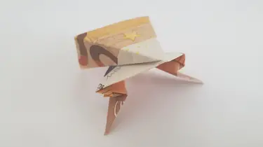 Frosch Aus Einem Geldschein Falten Origami Mit Geldscheinen